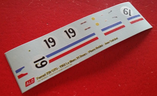 1962 LE MANS 24 HOURS #19 FERRARI 250 GTO PIERRE NOBLET/JEAN GUICHET 1:43 DECALS