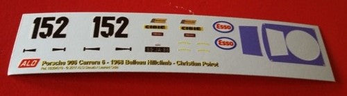 1968 BELLEAU HILLCLIMB #152 PORSCHE 906 CHRISTIAN POIROT 1:43 DECALS