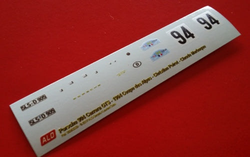1964 COUPE DES ALPES #94 PORSCHE 904 CHRISTIAN POIROT/CLAUDE MARBAQUE 1:43 DECALS