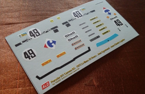 1973 LE MANS 24 HOURS #49 PORSCHE 911 JEAN EGRETEAUD/JEAN-CLAUDE LAGNIEZ 1:43 DECALS