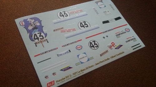 1971 LE MANS 24 HOURS #43 PORSCHE 911 JEAN-PIERRE BODIN/GILBERT COURTHIADE 1:43 DECALS