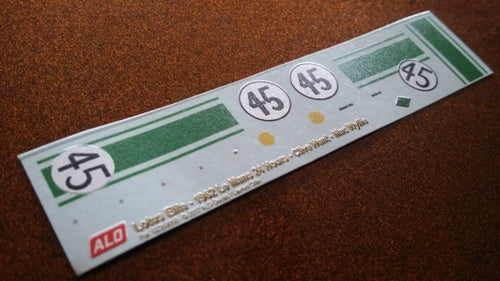 1962 LE MANS 24 HOURS #45 LOTUS ELITE CLIVE HUNT/MAC WYLLIE 1:43 DECALS