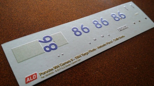 1964 TARGA FLORIO #86 PORSCHE 904 ANTONIO PUCCI/COLIN DAVIS 1:43 DECALS