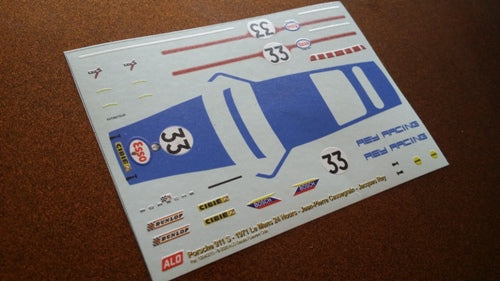 1971 LE MANS 24 HOURS #33 PORSCHE 911 JEAN-PIERRE CASSEGRAIN/JACQUES REY 1:43 DECALS