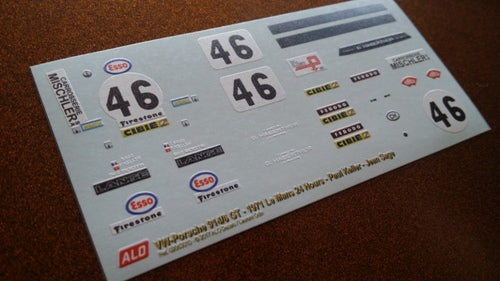 1971 LE MANS 24 HOURS #46 VW-PORSCHE 914 PAUL KELLER/JEAN SAGE 1:43 DECALS