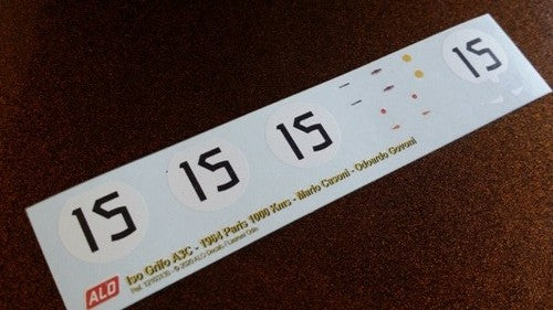 1964 PARIS 1000 KMS #15 ISO GRIFO MARIO CASONI/ODOARDO GOVONI 1:43 DECALS