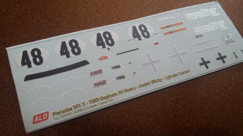 1969 DAYTONA 24 HOURS #48 PORSCHE 911 ANDRE WICKY/SYLVAIN GARANT 1:43 DECALS