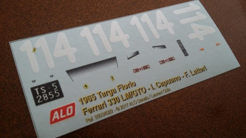 1965 TARGA FLORIO #114 FERRARI 330 GTO FERDINANDO LATTERI/IGNAZIO CAPUANO 1:24 DECALS