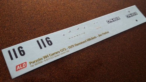 1970 HAREWOOD HILLCLIMB #116 PORSCHE 904 JIM PARKER 1:43 DECALS