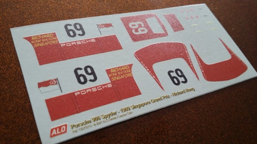 1969 SINGAPORE GP #69 PORSCHE 906 RICHARD HONG 1:43 DECALS