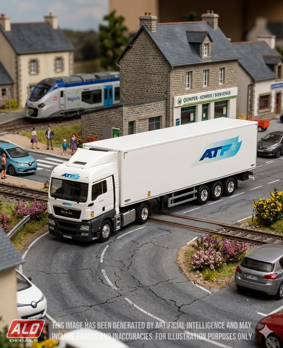 2020's SEMI-TRAILER DECORATION "ATF - ARMORIC TRANSPORTS FRIGORIFIQUES" 1:87 DECALS