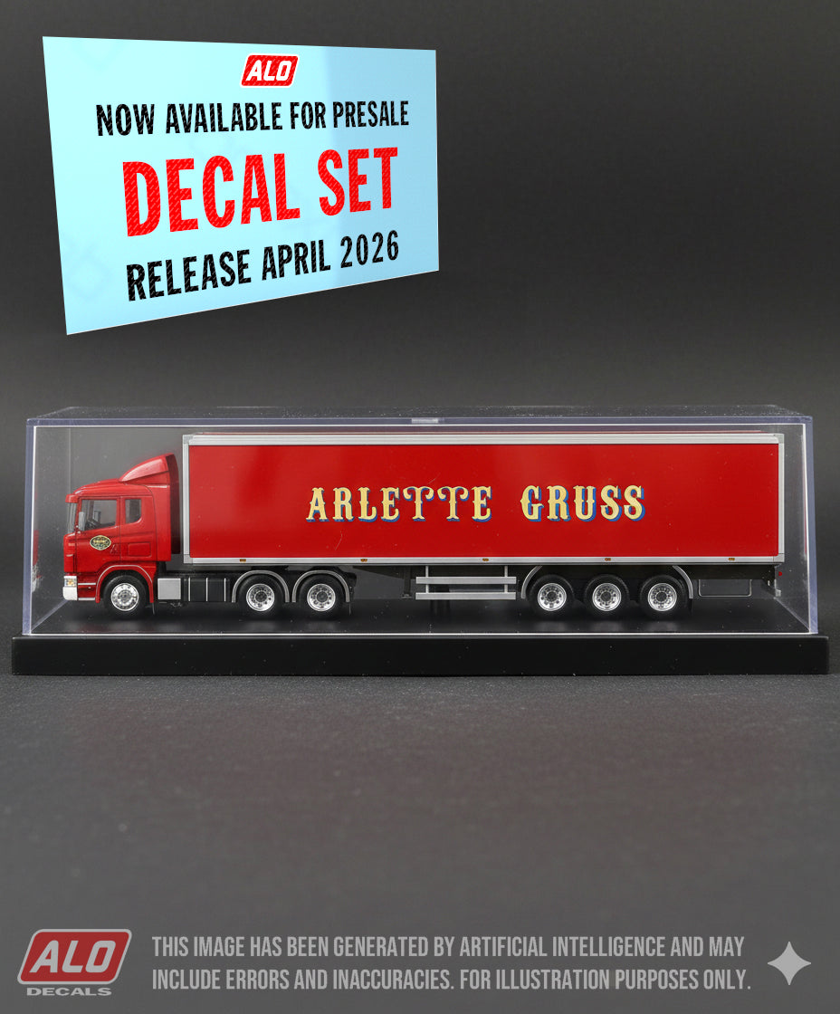 1985-2009 SEMI-TRAILER DECORATION "ARLETTE GRUSS" 1:87 DECALS