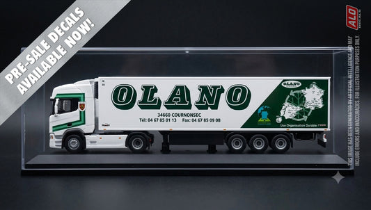 2009-2012 SEMI-TRAILER DECORATION "OLANO JOULIE - COURNONSEC" 1:87, 1:50, 1:43 DECALS