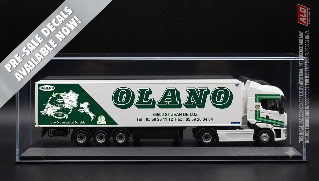 2017-2020 SEMI-TRAILER DECORATION "OLANO - SAINT JEAN DE LUZ" 1:87, 1:50, 1:43 DECALS