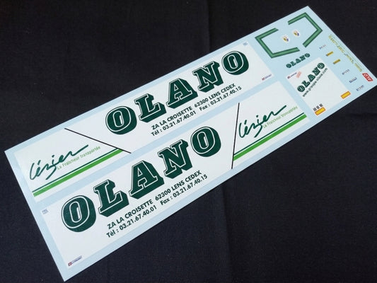 2007-2014 SEMI-TRAILER DECORATION "OLANO LEZIER - LENS" 1:87, 1:50, 1:43 DECALS