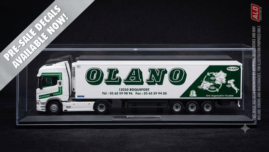 2017-2018 SEMI-TRAILER DECORATION "OLANO - ROQUEFORT" 1:87, 1:50, 1:43 DECALS