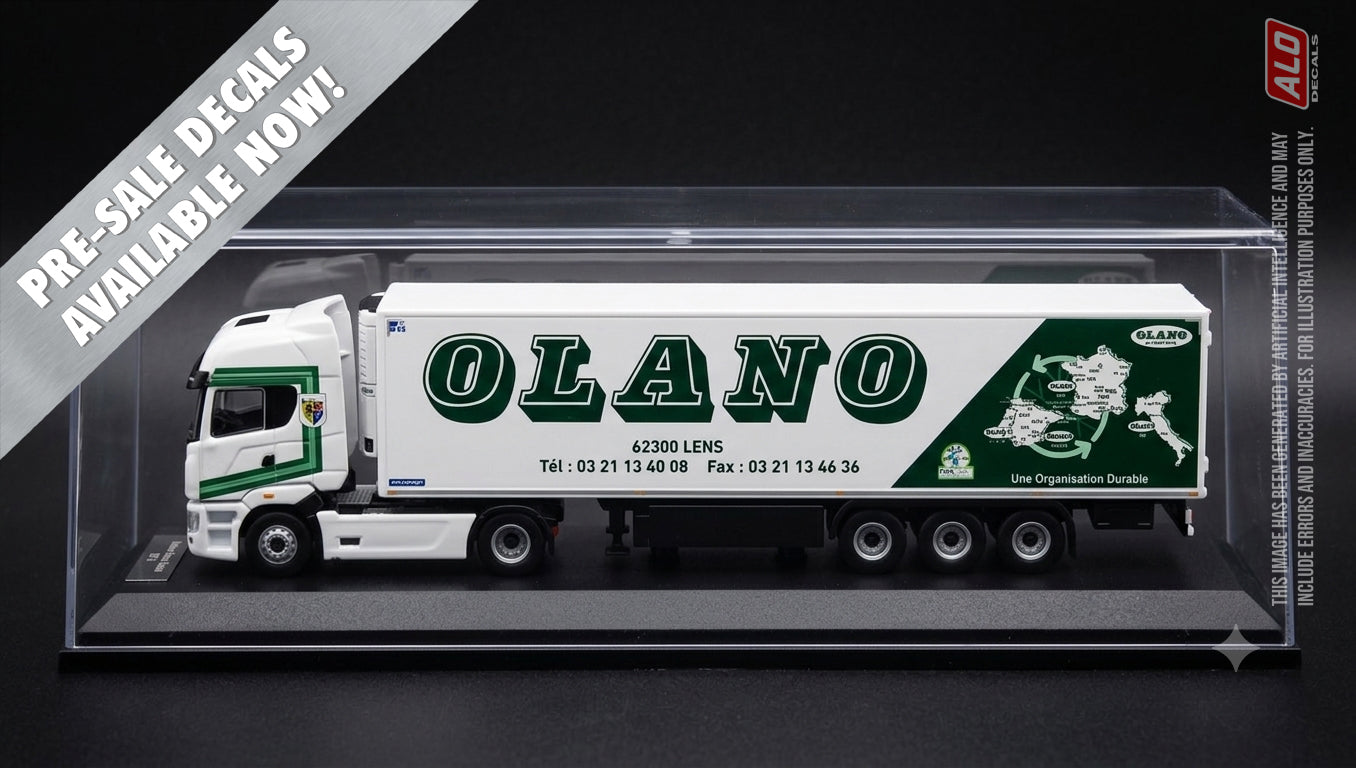 2017 SEMI-TRAILER DECORATION "OLANO - LENS" 1:87, 1:50, 1:43 DECALS