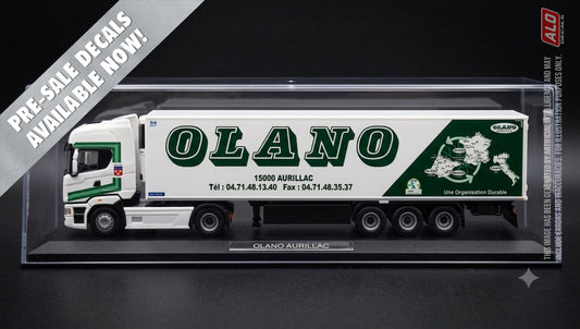 2017-2020 SEMI-TRAILER DECORATION "OLANO - AURILLAC" 1:87, 1:50, 1:43 DECALS