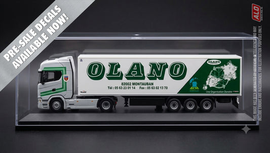 2009-2012 SEMI-TRAILER DECORATION "OLANO - MONTAUBAN" 1:87, 1:50, 1:43 DECALS