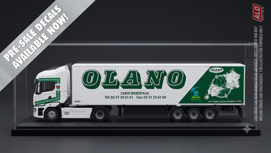 2009-2012 SEMI-TRAILER DECORATION "OLANO - BORDEAUX" 1:87, 1:50, 1:43 DECALS