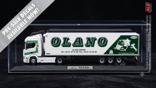 2017-2020 SEMI-TRAILER DECORATION "OLANO - CARVIN" 1:87, 1:50, 1:43 DECALS