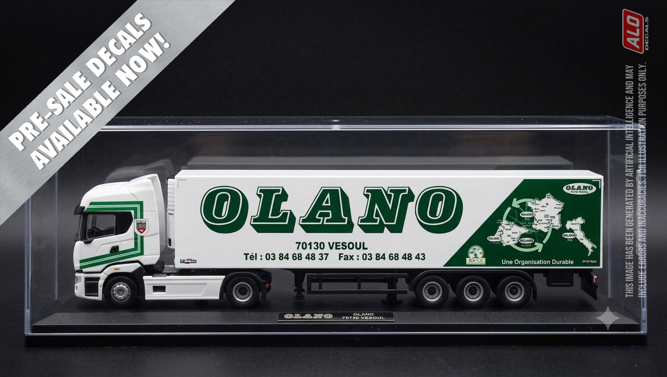 2019-2020 SEMI-TRAILER DECORATION "OLANO - VESOUL" 1:87, 1:50, 1:43 DECALS
