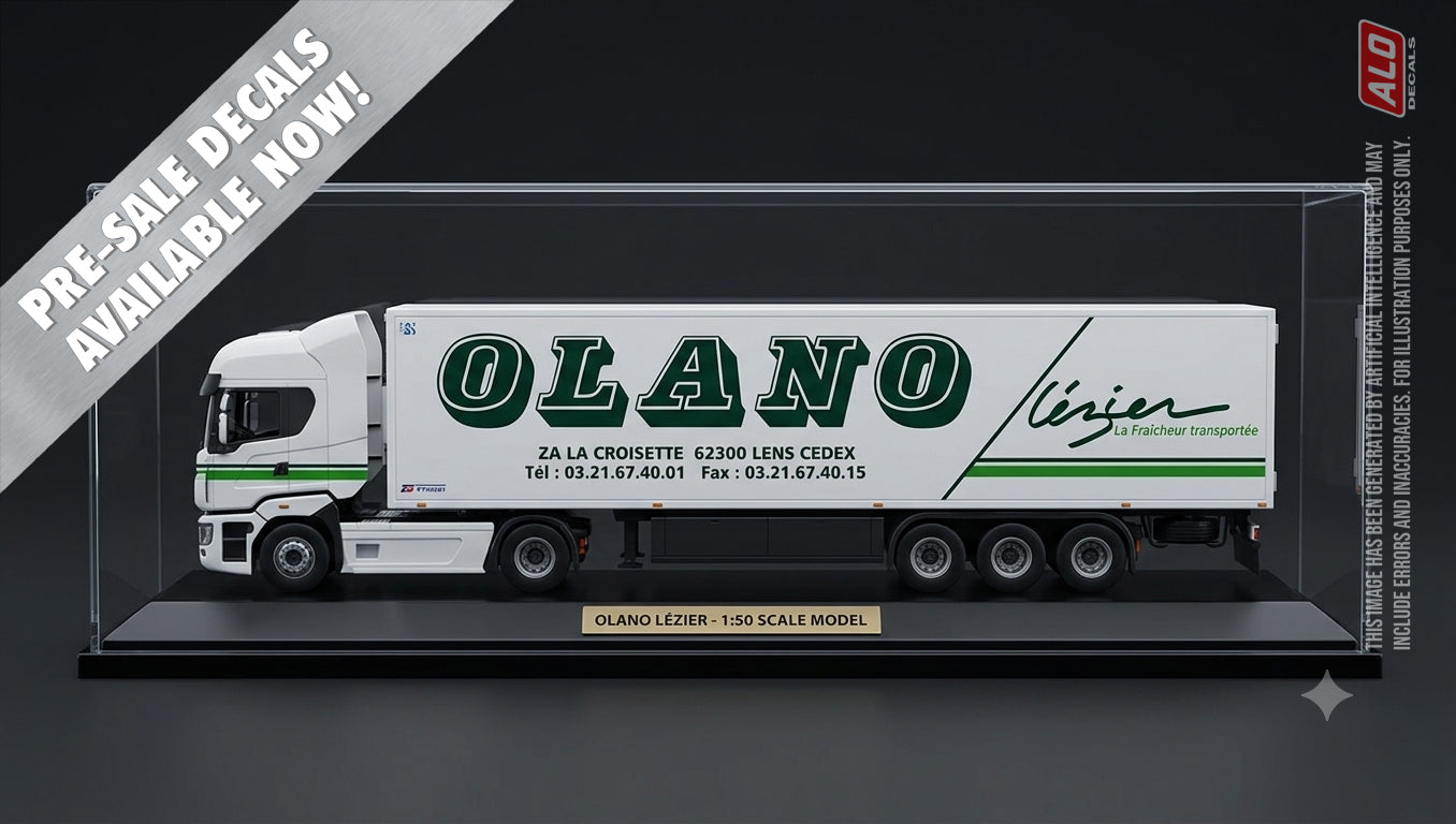 2007-2014 SEMI-TRAILER DECORATION "LEZIER OLANO - LENS" 1:87, 1:50, 1:43 DECALS