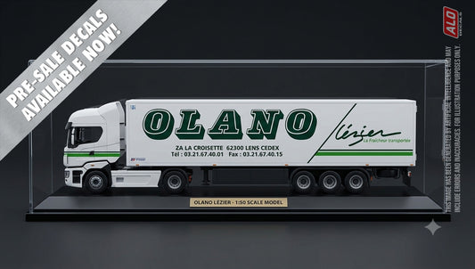 2007-2014 SEMI-TRAILER DECORATION "LEZIER OLANO - LENS" 1:87, 1:50, 1:43 DECALS