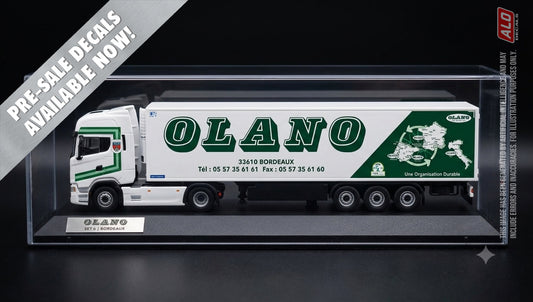 2017-2020 SEMI-TRAILER DECORATION "OLANO - BORDEAUX" 1:87, 1:50, 1:43 DECALS