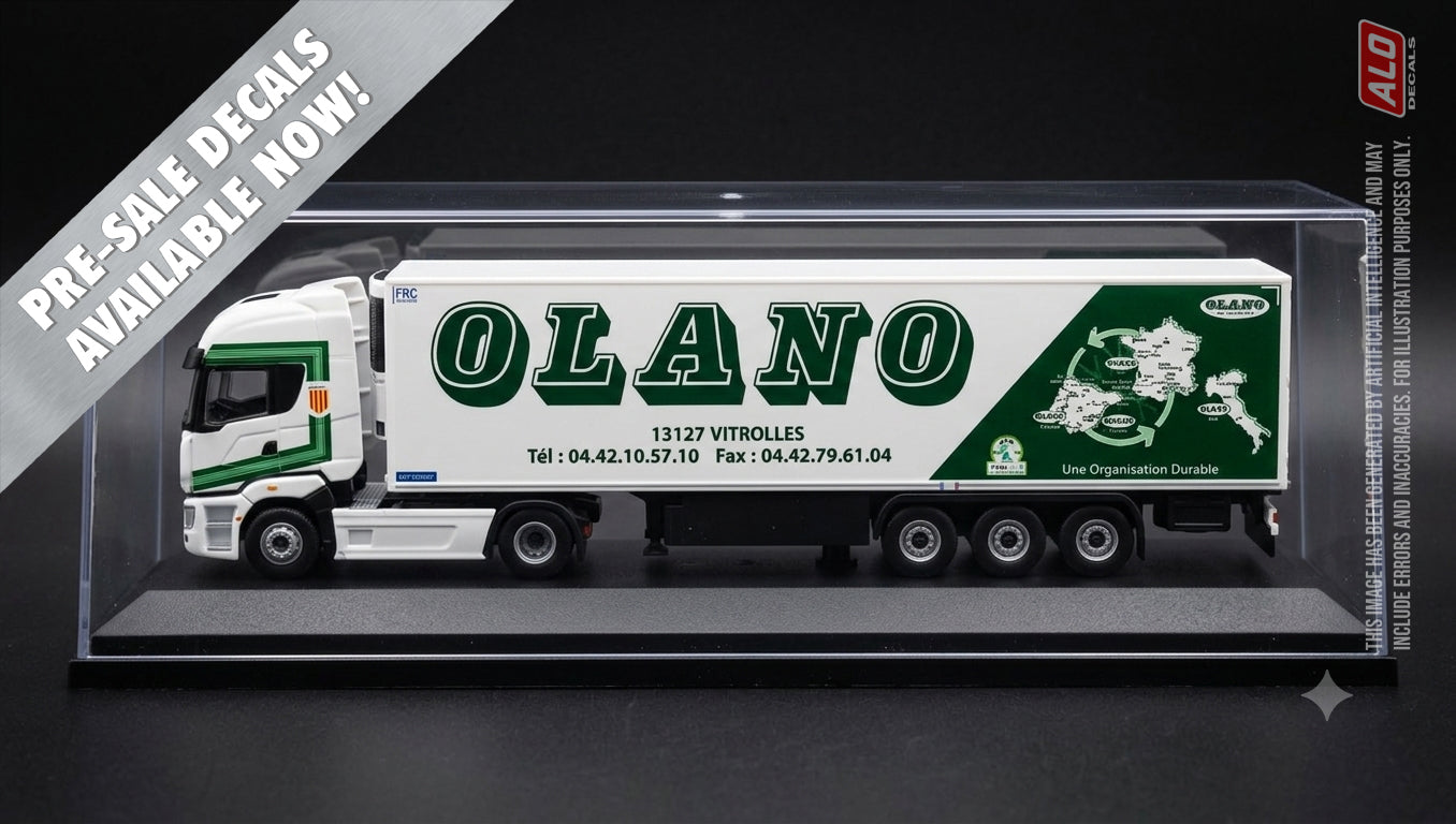 2017-2020 SEMI-TRAILER DECORATION "OLANO - VITROLLES" 1:87, 1:50, 1:43 DECALS