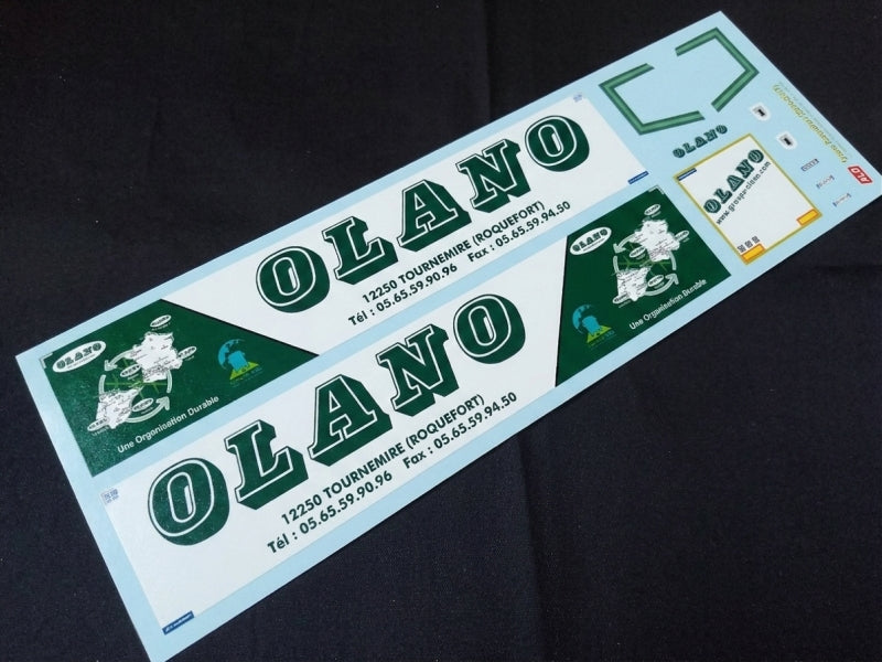 2014-2017 SEMI-TRAILER DECORATION "OLANO - TOURNEMIRE (ROQUEFORT)" 1:87, 1:50, 1:43 DECALS
