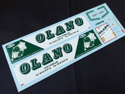 2009-2012 SEMI-TRAILER DECORATION "OLANO PEREZ - VITROLLES" 1:87, 1:50, 1:43 DECALS