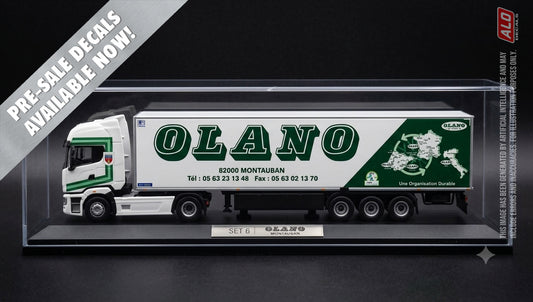 2017-2020 SEMI-TRAILER DECORATION "OLANO - MONTAUBAN" 1:87, 1:50, 1:43 DECALS