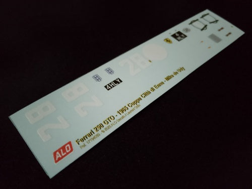 1965 COPPA CITTA DI ENNA #28 FERRARI 250 GTO MIKE DE UDY 1:43 DECALS