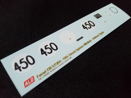 1964 TRIESTE-OPICINA #450 FERRARI 250 GTO/64 ODDONE SIGALA 1:43 DECALS