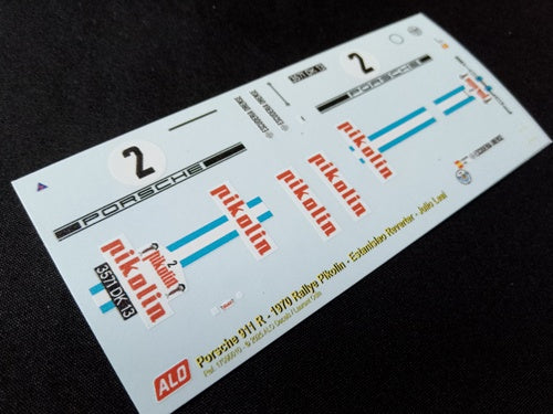 1970 PIKOLIN RALLY #2 PORSCHE 911 R ESTANISLAO REVERTER/JULIO LEAL 1:43 DECALS