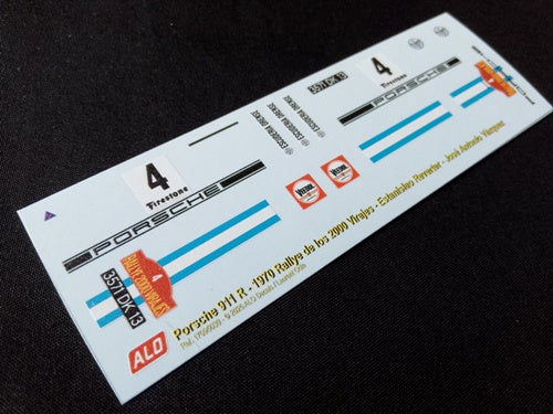 1970 2000 VIRAJES RALLY #4 PORSCHE 911 R ESTANISLAO REVERTER/JOSE ANTONIO VAZQUEZ 1:43 DECALS