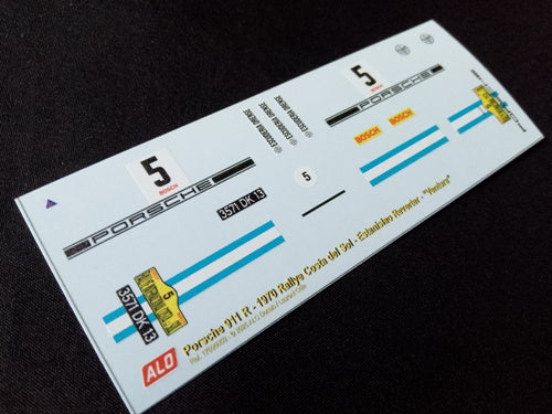 1970 COSTA DEL SOL RALLY #5 PORSCHE 911 R ESTANISLAO REVERTER/"VENTURA" 1:43 DECALS