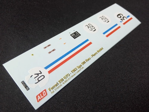 1963 SPA 500 KMS #39 FERRARI 250 GTO PIERRE NOBLET 1:43 DECALS