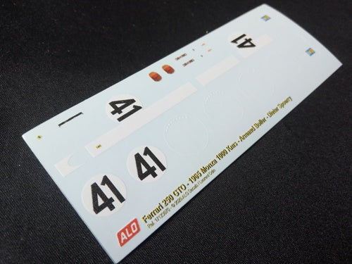 1965 MONZA 1000 KMS #41 FERRARI 250 GTO ARMAND BOLLER/DIETER SPOERRY 1:43 DECALS