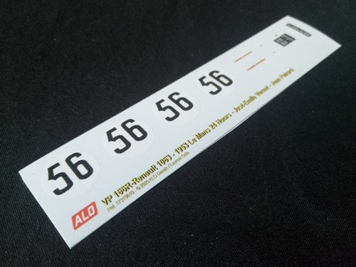 1953 LE MANS 24 HOURS #56 VP-RENAULT COUPE JUST-EMILE VERNET/JEAN PAIRARD 1:43 DECALS