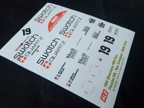 1984 SILVERSTONE 1000 KMS #19 PORSCHE 956 VERN SCHUPPAN/WALTER BRUN 1:43, 1:32, 1:24 DECALS