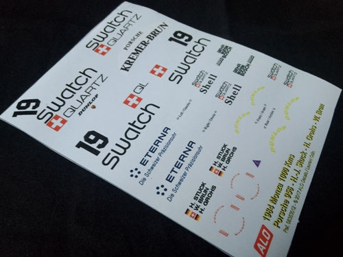 1984 MONZA 1000 KMS #19 PORSCHE 956 JOACHIM STUCK/HARALD GROHS/WALTER BRUN 1:43, 1:32, 1:24 DECALS