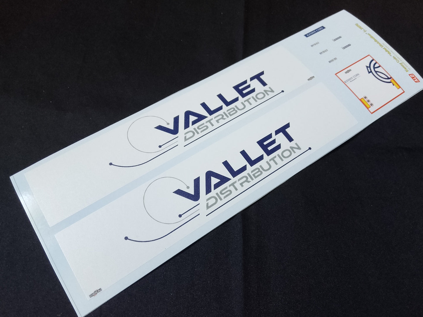 2020 SEMI-TRAILER DECORATION "KENNY COIN - VALLET DISTRIBUTION" 1:87 DECALS