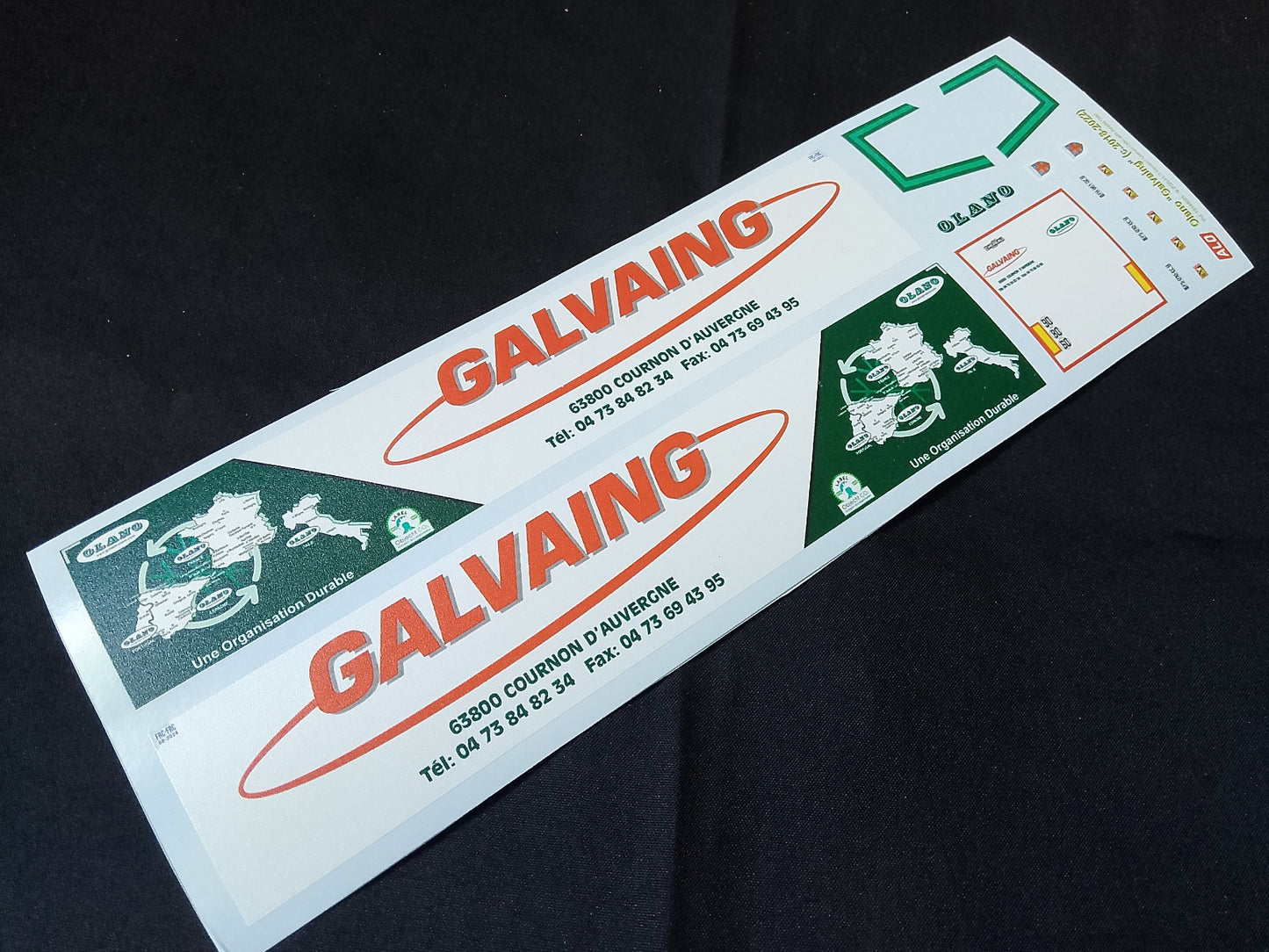 2018-2022 SEMI-TRAILER DECORATION "OLANO - GALVAING - COURNON D'AUVERGNE" 1:87 DECALS