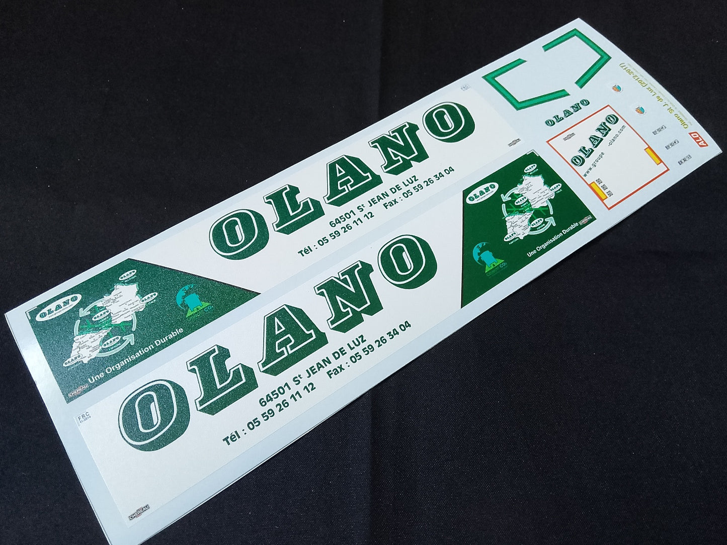 2012-2017 SEMI-TRAILER DECORATION "OLANO - SAINT JEAN DE LUZ" 1:87 DECALS