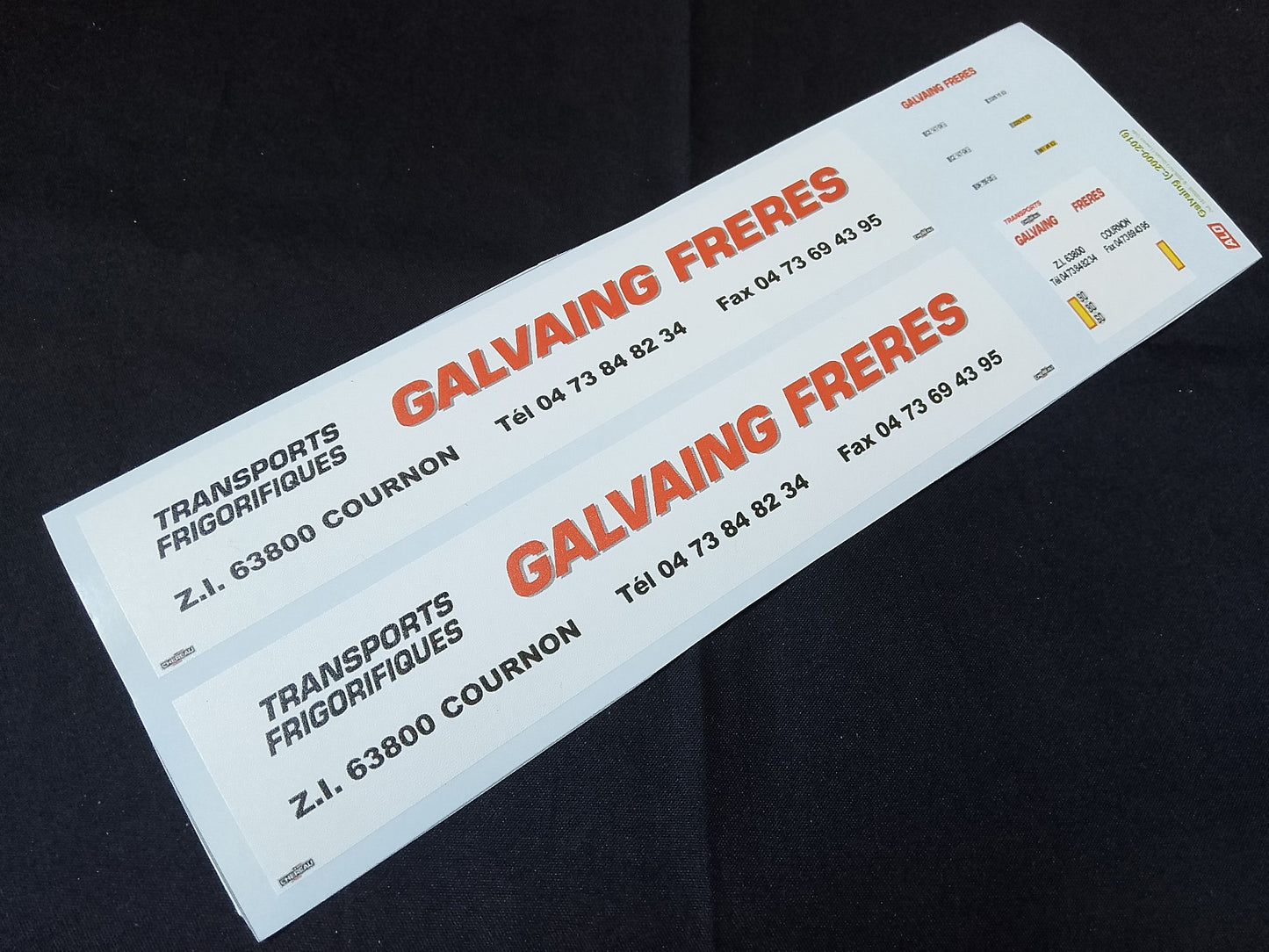 2000-2016 SEMI-TRAILER DECORATION "GALVAING FRERES" 1:87 DECALS