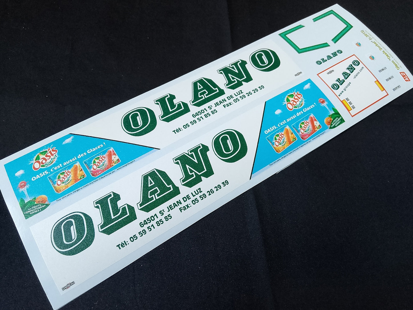 2012 SEMI-TRAILER DECORATION "OLANO - OASIS SORBET" 1:87 DECALS