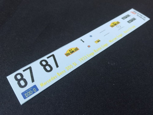 1955 LIEGE-ROME-LIEGE #87 MERCEDES-BENZ 300 SL WERNER ENGEL/HEINZ STRAUB 1:43, 1:32, 1:24, 1:18 DECALS