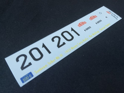 1955 MONTE CARLO RALLY #201 SUNBEAM MK.III PER MALLING/GUNNAR FADUM 1:43 DECALS